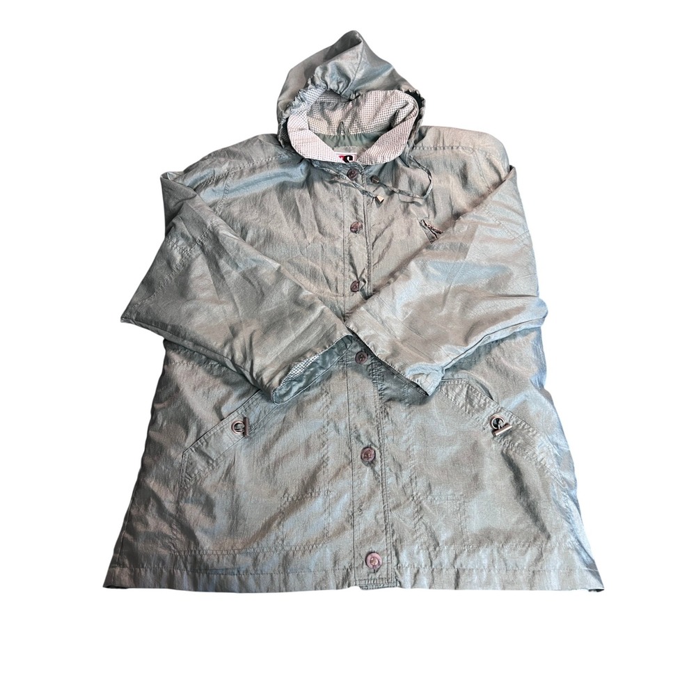 CS Essentials Vintage Hooded Rain Jacket Women 2X Green